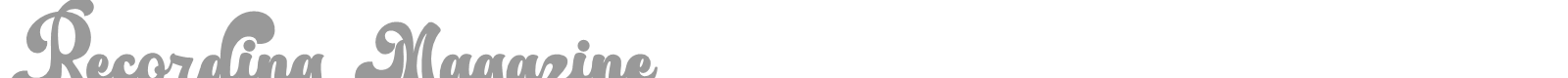 Recording Magazine font preview